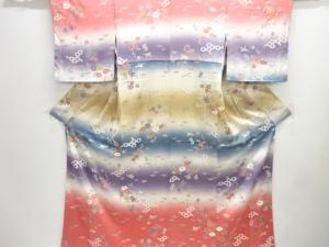 鶴に松竹梅模様付け下げ小紋着物